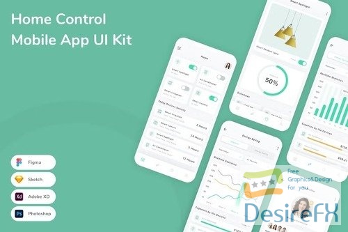 Home Control Mobile App UI Kit