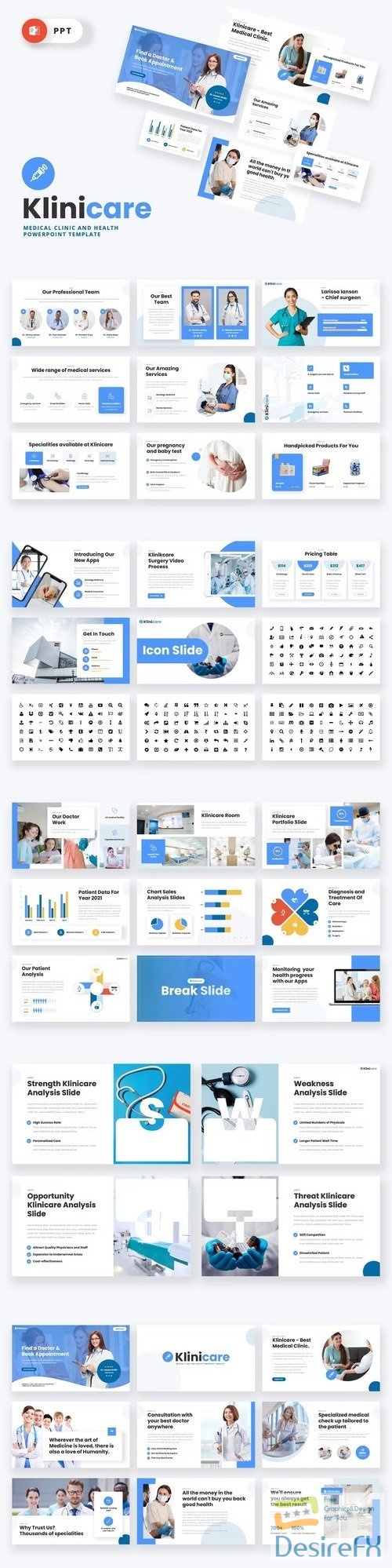 KLINICARE - Medical Clinic Powerpoint Template