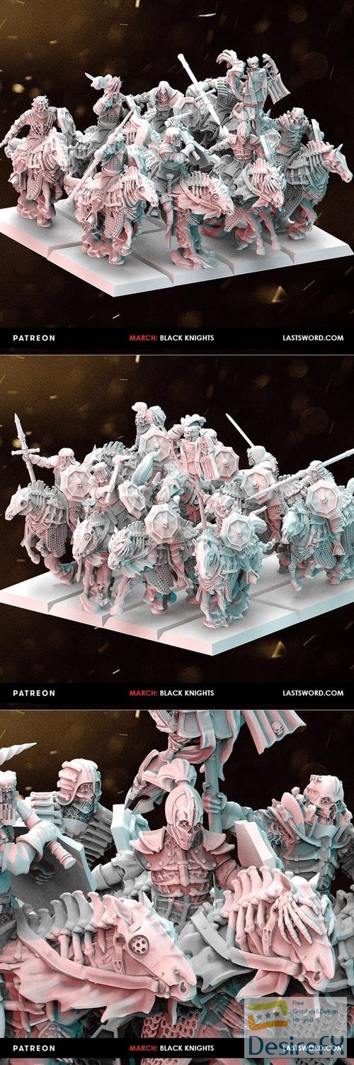 Last Sword Miniatures - Black Knights – 3D Print