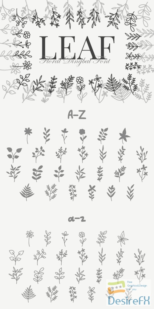 Leaf - Delicate Floral Font