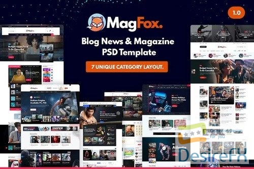 MagFox - Blog News & Magazine PSD Template