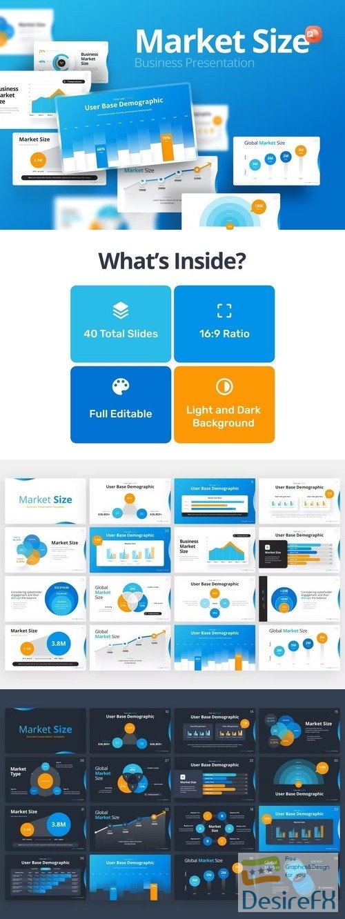 Market Size Professional PowerPoint Template