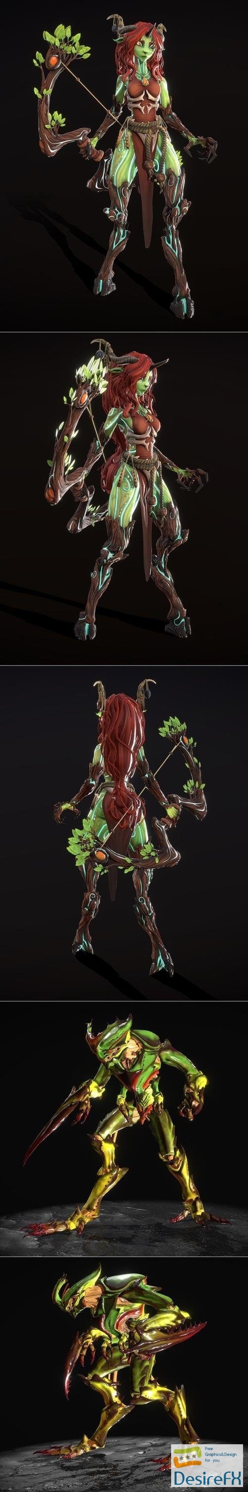 Mielikki The Forest Spirit and Coleoptera Pugnator – 3D Print