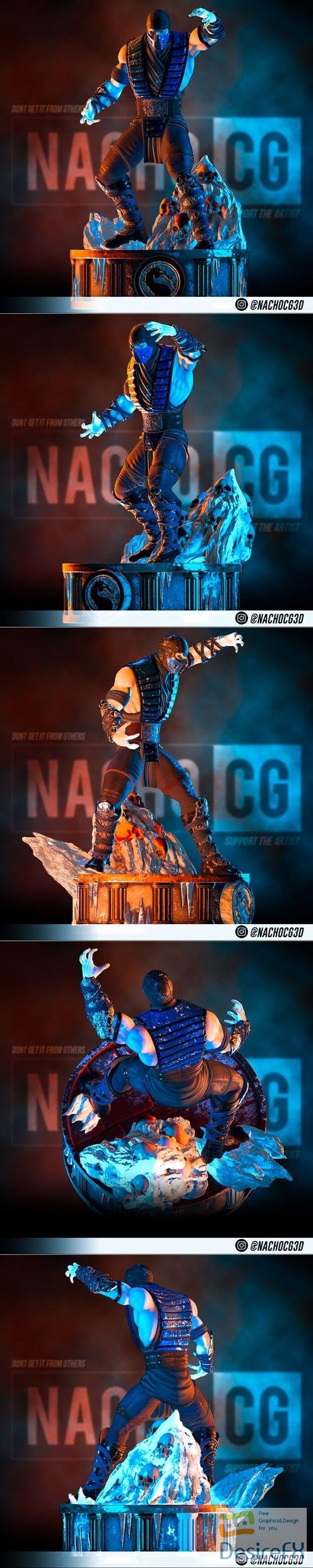Nacho CG - Sub Zero from MK – 3D Print