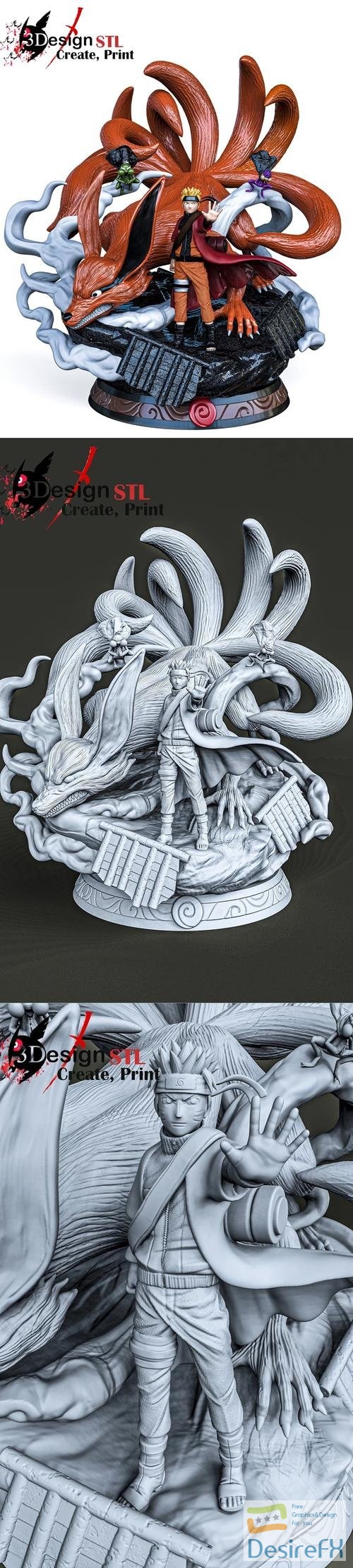 Naruto And Kyubi NEW – 3D Print