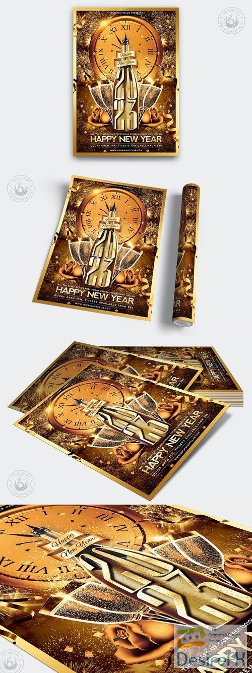 New Year Flyer Template V2 PSD