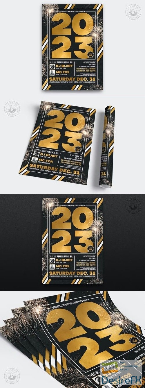 New Year Flyer Template V6 PSD