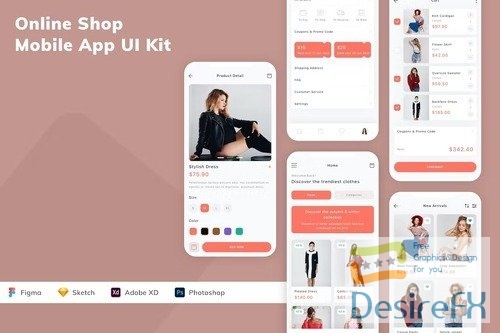 Online Shop Mobile App UI Kit
