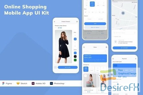 Online Shopping Mobile App UI Kit