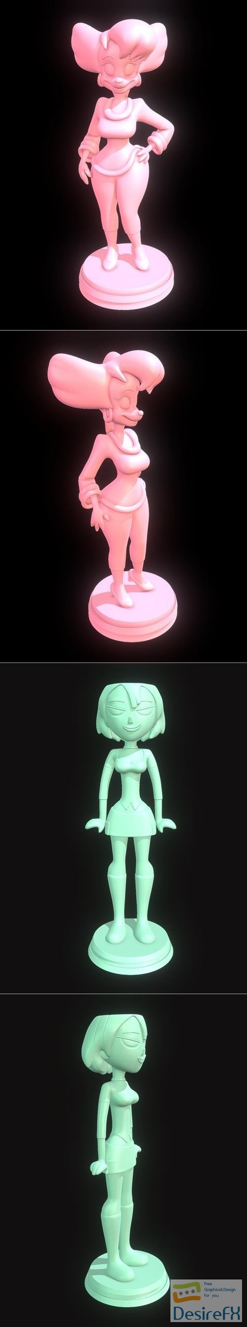 Peg Pete - Goof Troop and Gwen - Total Drama – 3D Print