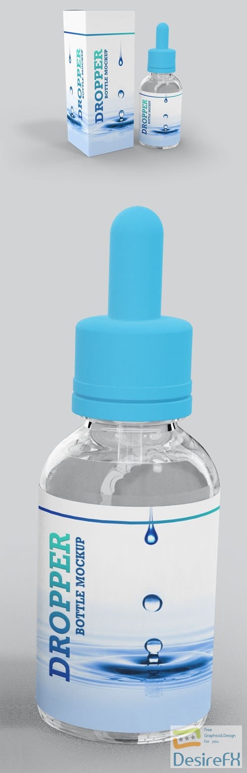 Photorealistic Dropper Bottle PSD Mockup Template