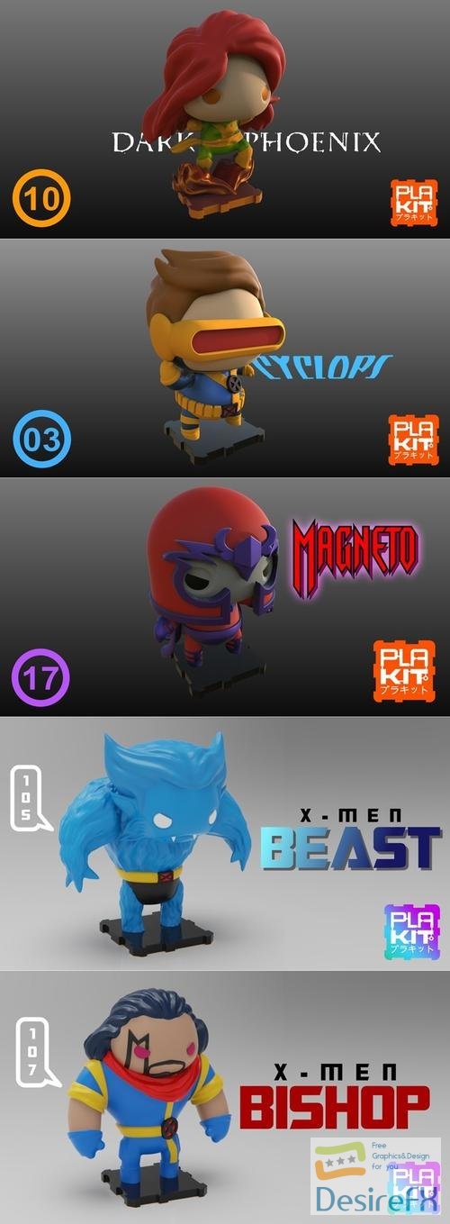 PlaKit - X-men Pack – 3D Print