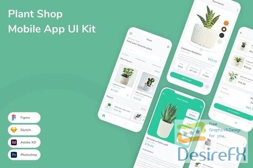 Plant Shop Mobile App UI Kit