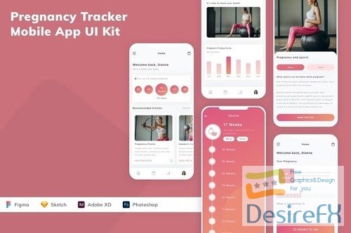 Pregnancy Tracker Mobile App UI Kit