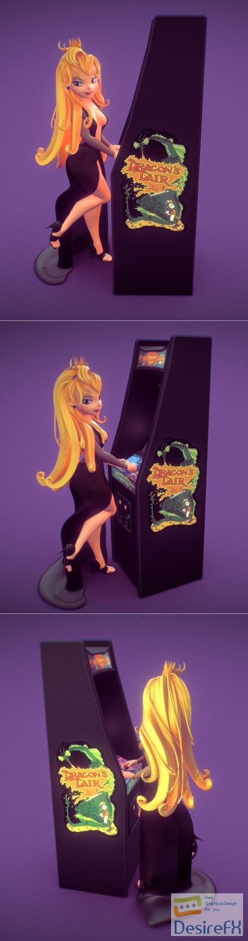 Princess Daphne - Dragons Lair – 3D Print