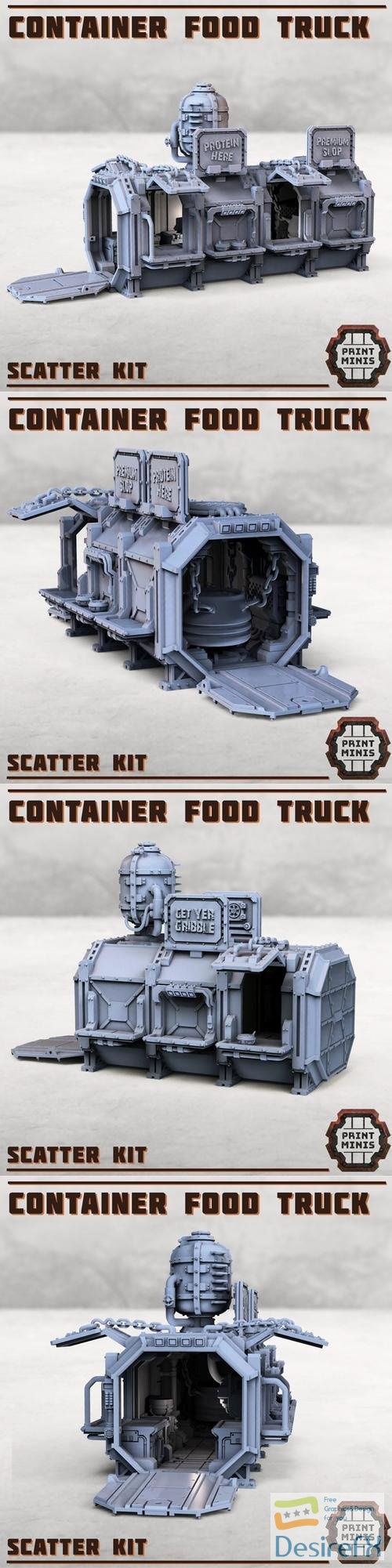 Print Minis - Container Food Truck – 3D Print