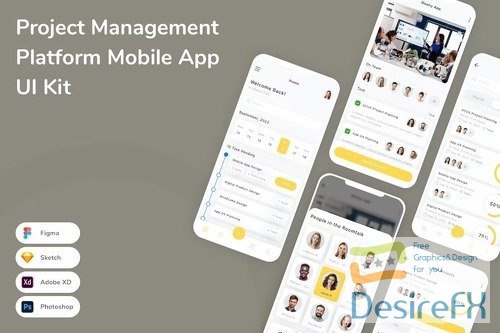 Project Management Platform Mobile App UI Kit