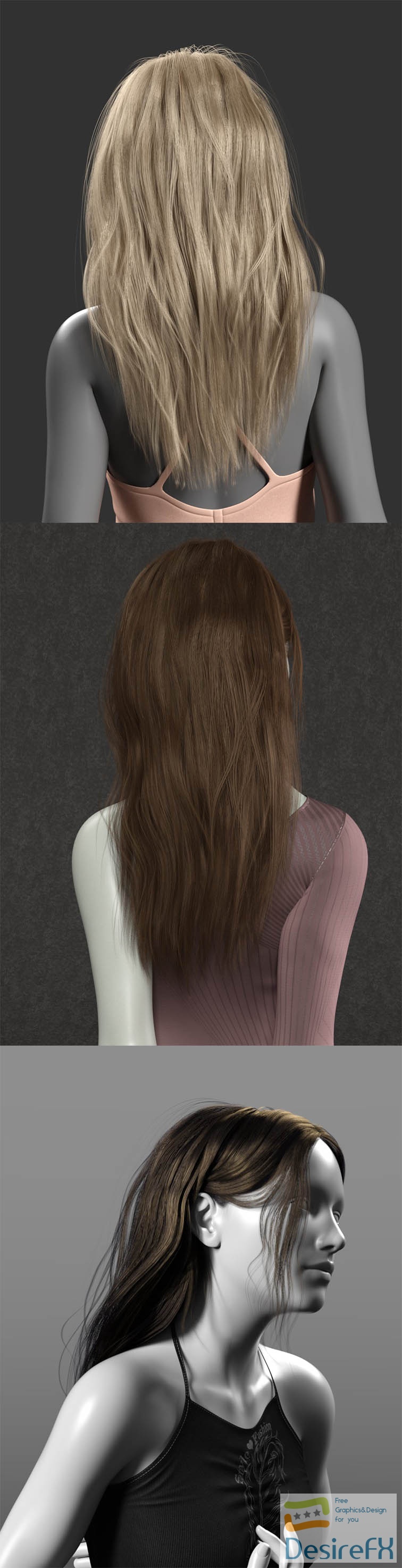 PS Croft Hair for Genesis 8 and 8.1 Females