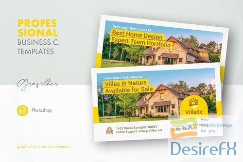 Real Estate Business Card Templates