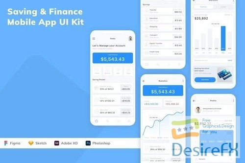 Saving & Finance Mobile App UI Kit