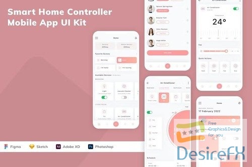 Smart Home Controller Mobile App UI Kit