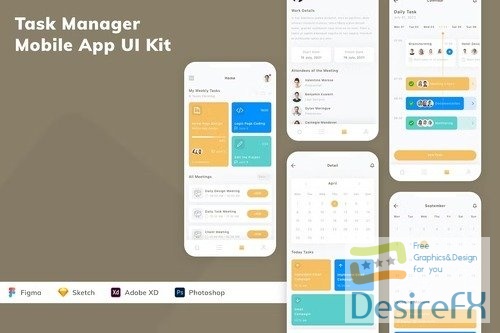Task Manager Mobile App UI Kit
