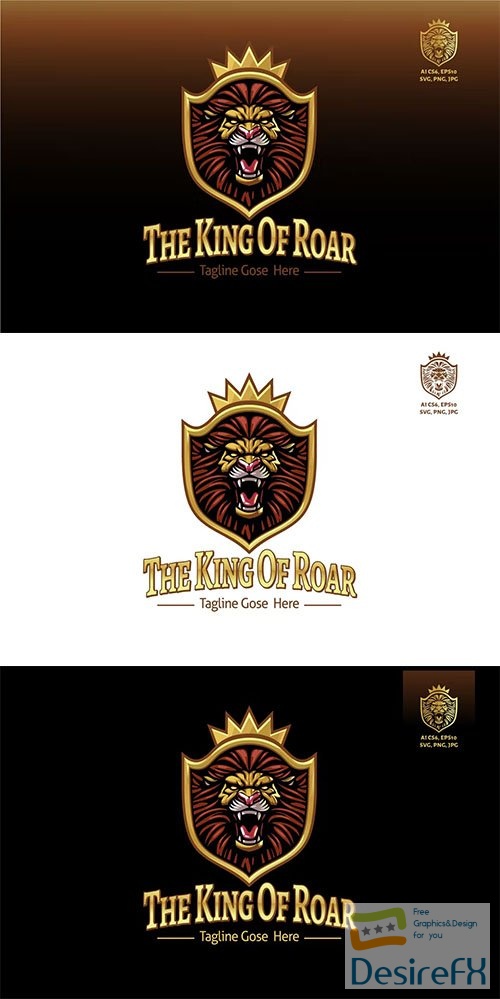 The King Of Roar Luxury Logo Template