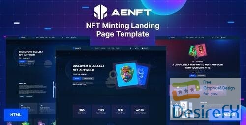 Themeforest - Aenft - NFT Minting or Collection Landing Page HTML Template 39869044