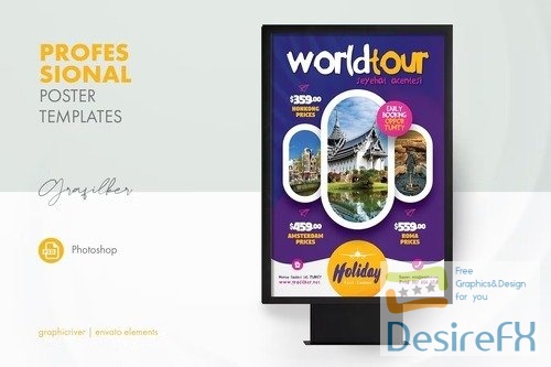 Travel Tours Poster Templates