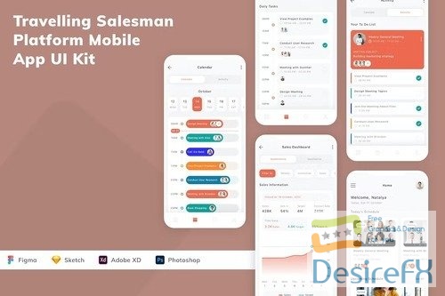 Travelling Salesman Platform Mobile App UI Kit
