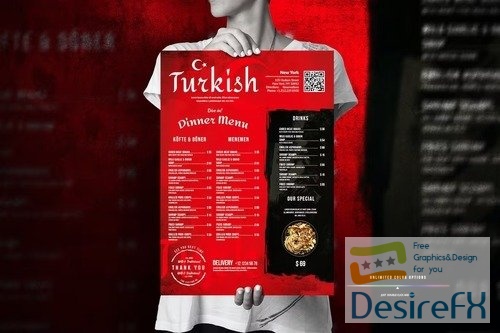 Turkish Food Menu Big Poster Design