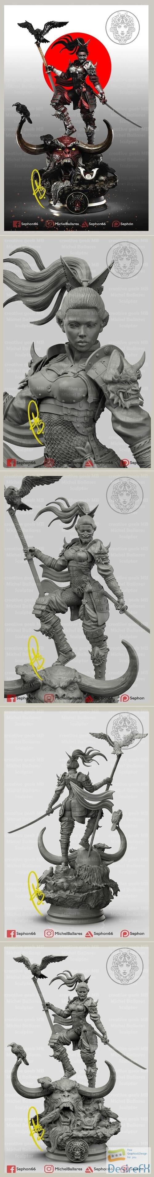 Urara The Samurai Warrior by Creative Geek MB – 3D Print
