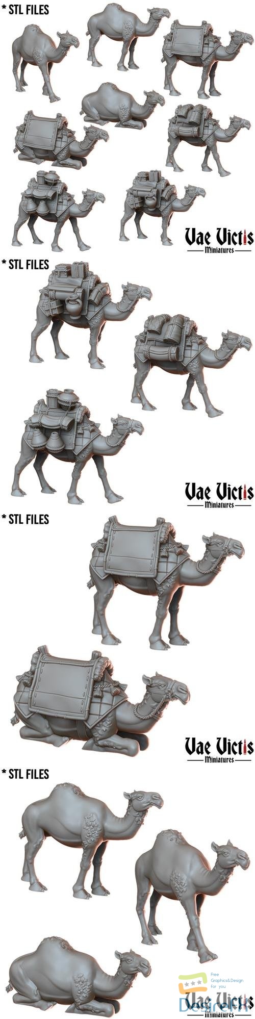 Vae Victis Miniatures - Camels – 3D Print
