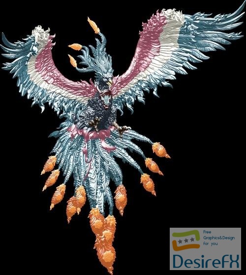 Vermillion Bird – 3D Print