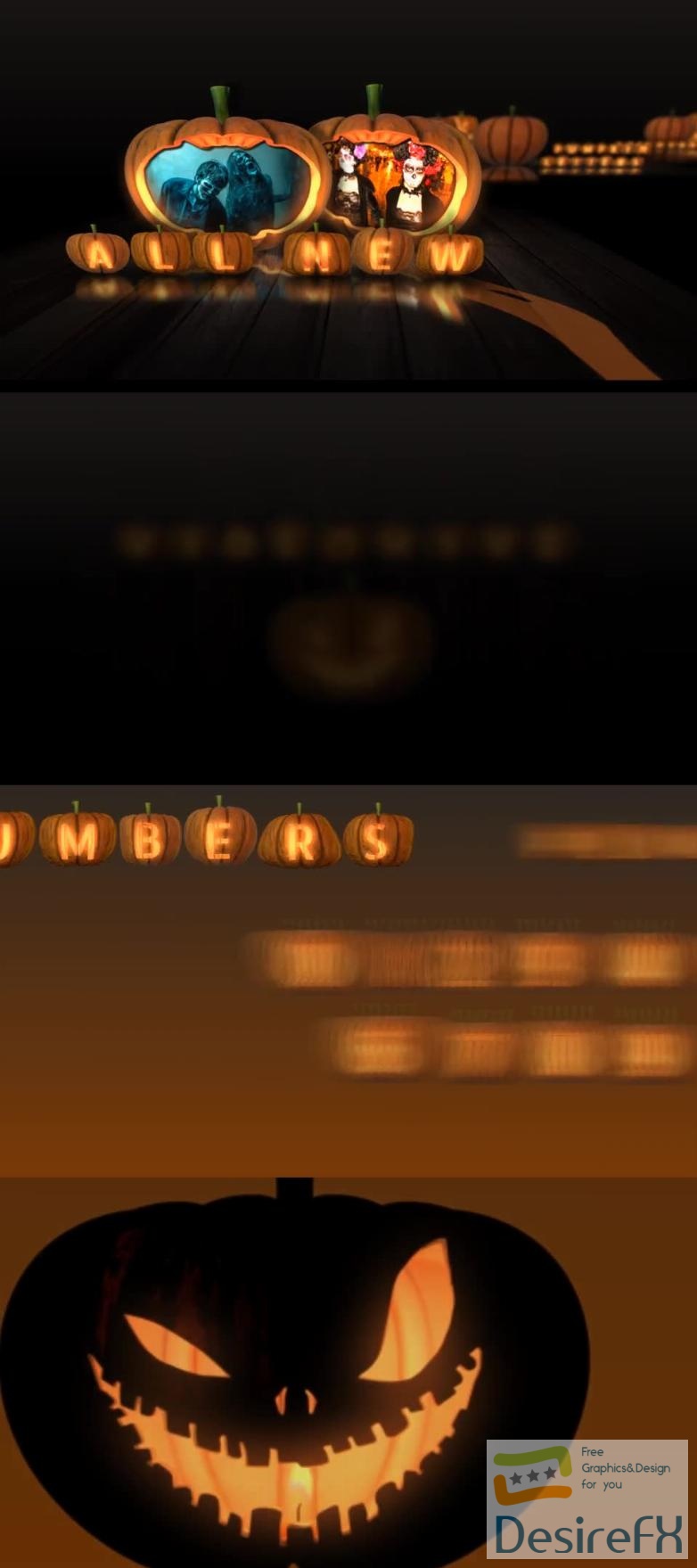 Videohive Pumpkin Letters Text Pack 20740602
