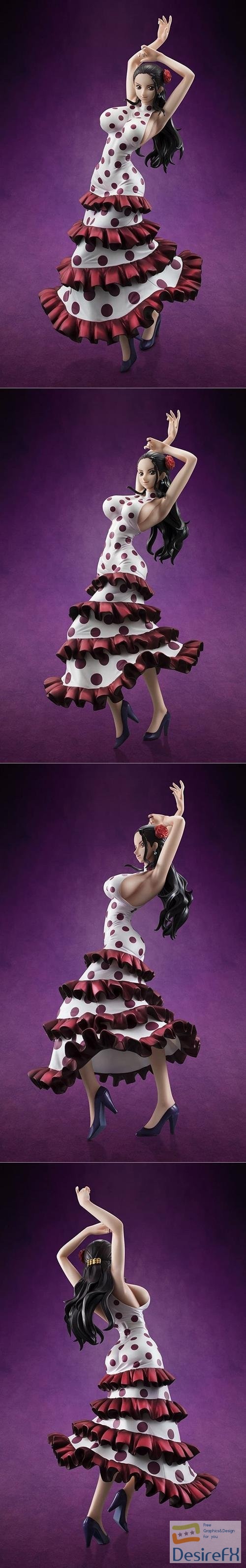 Violet Dress Rosa – 3D Print