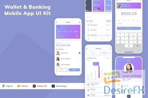 Wallet & Banking Mobile App UI Kit
