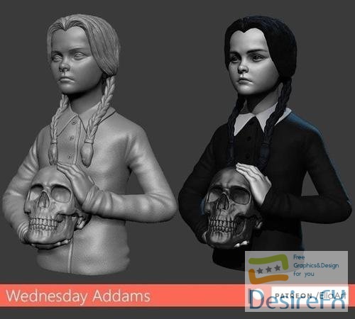 Wednesday Addams Addams Family Values – 3D Print