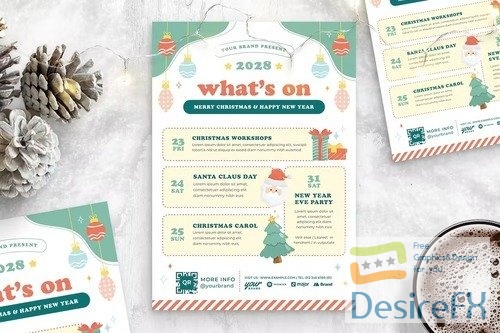 What's On Christmas Flyer Poster Template TW4HR75