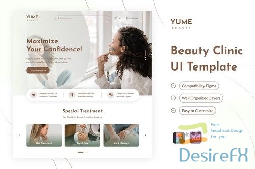 Yume Beauty - Beauty Clinic UI Kit Template