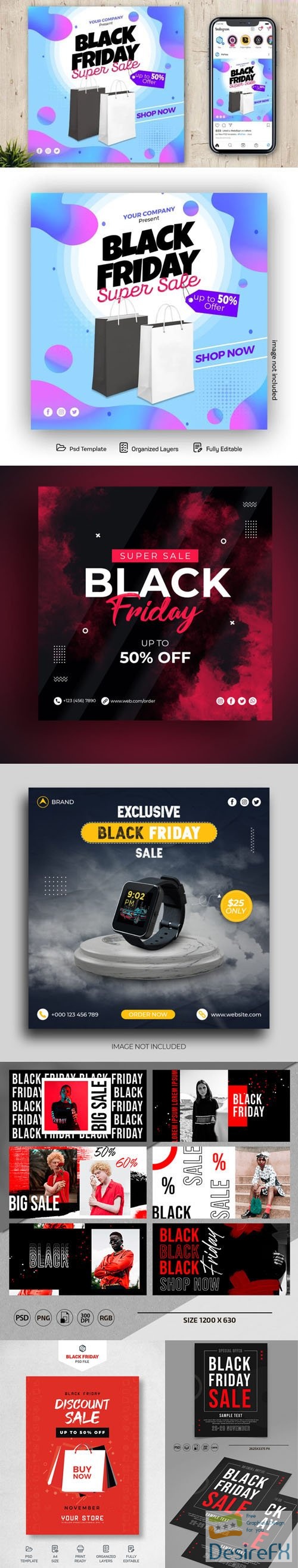 10+ Modern Black Friday Templates Collection