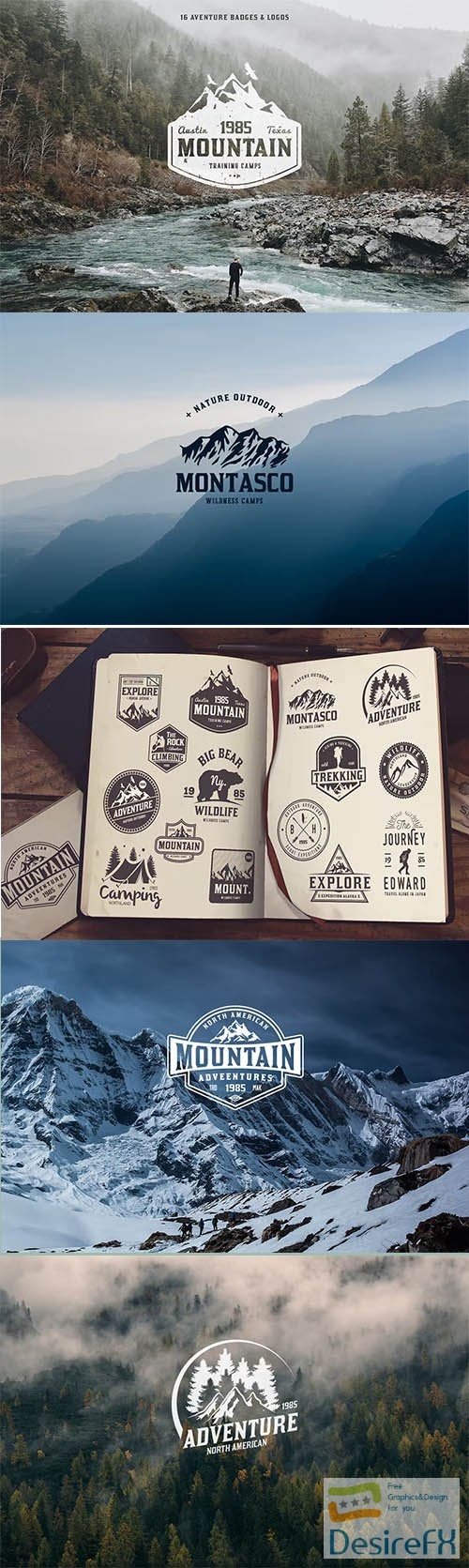16 Adventure Badges & Logo