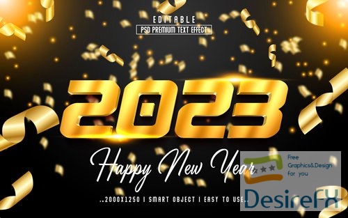 2023 new year vol 10 - editable text effect, font style