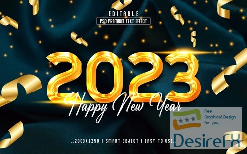 2023 new year vol 11 - editable text effect, font style