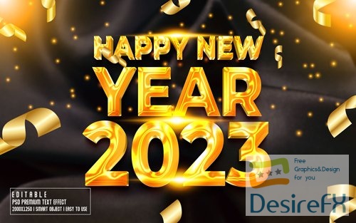 2023 new year vol 12 - editable text effect, font style