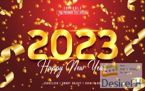 2023 new year vol 9 - editable text effect, font style