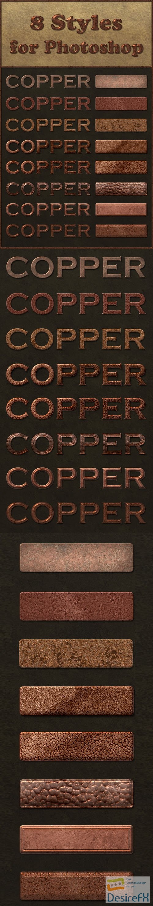 Antique Copper Styles for Photoshop