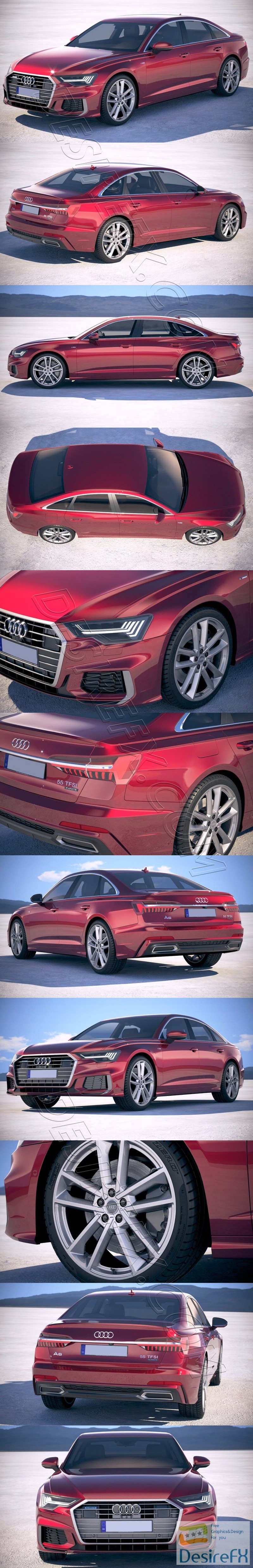 Audi A6 S-Line 2019 3D Model