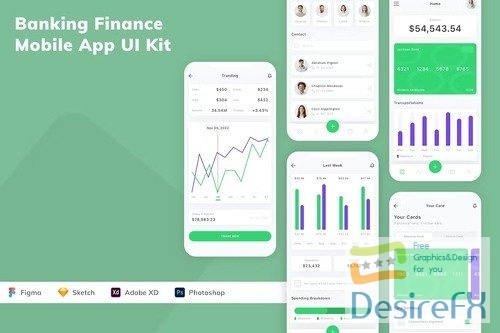 Banking Finance Mobile App UI Kit