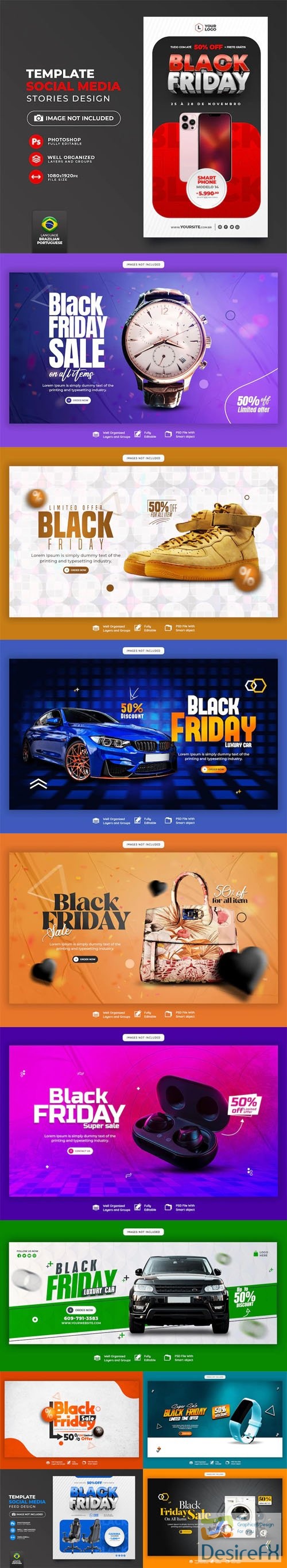 Black Friday Super Sales - 10+ Modern Web Banners PSD Templates Vol.1
